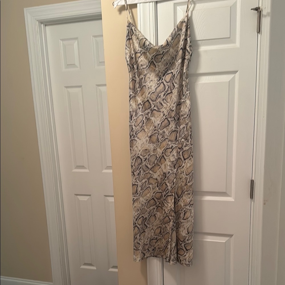Paper Heart Snake Print Maxi Dress
